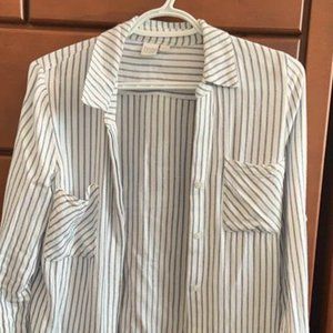 Blue and white stripped shirt
